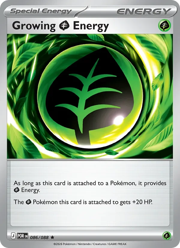 Growing Grass Energy 086/88 Perfect Order Pokémon card