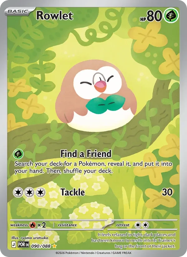 Rowlet 090/88 Perfect Order Pokémon Karte