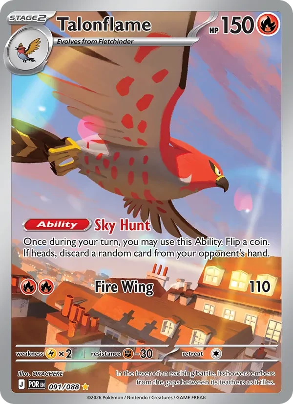 Talonflame 091/88 Perfect Order Pokémon card