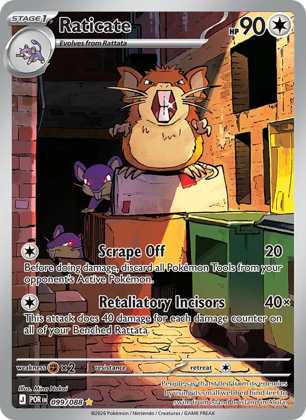 Raticate 099/88 Perfect Order Pokémon card