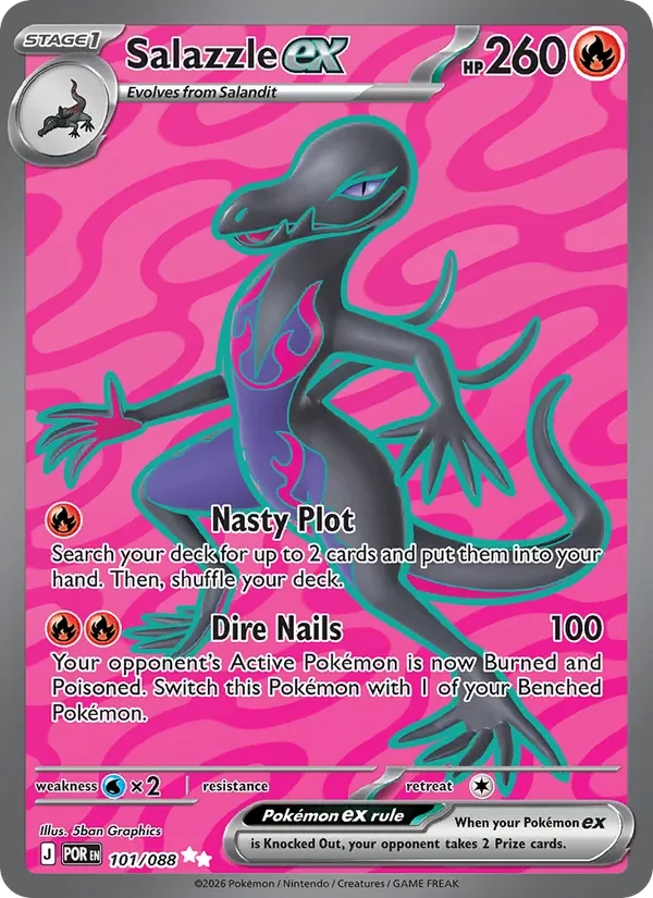 Salazzle ex 101/88 Perfect Order Pokémon card