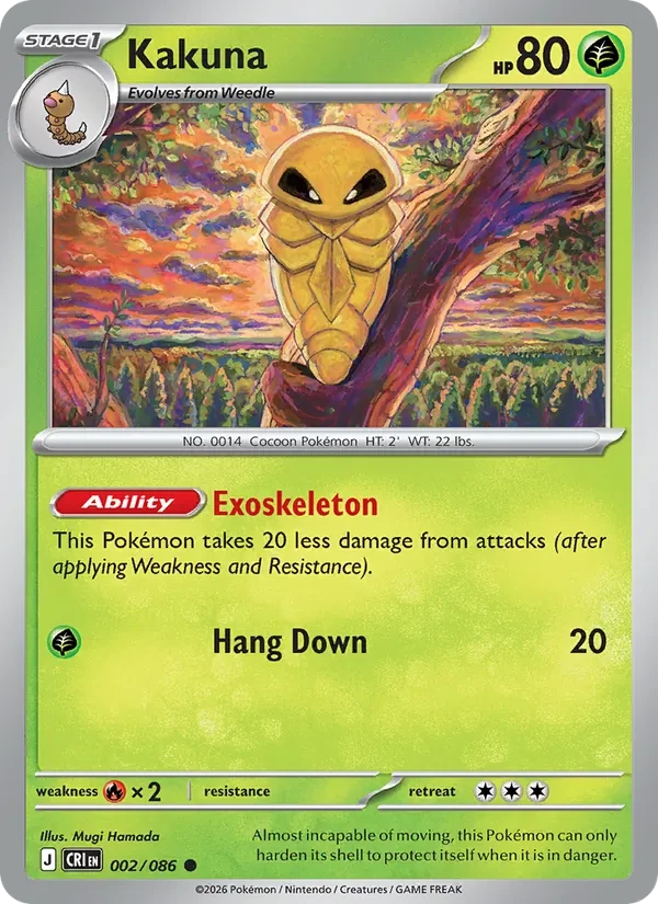 Kakuna 002/86 Chaos Rising Pokémon card