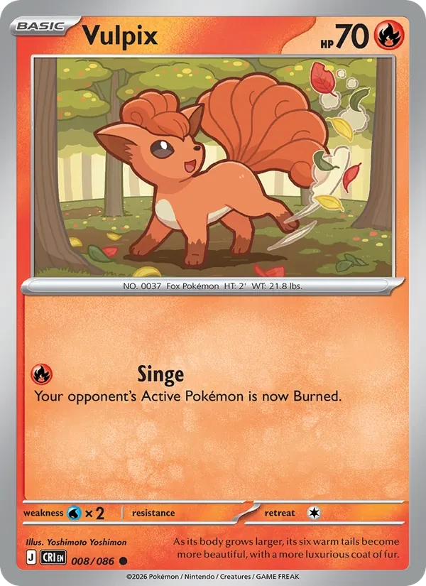 Carta Pokémon Vulpix 008/86 Chaos Rising