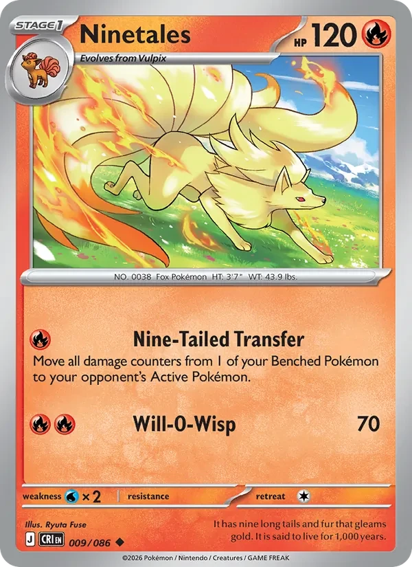 Ninetales 009/86 Chaos Rising Pokémon card