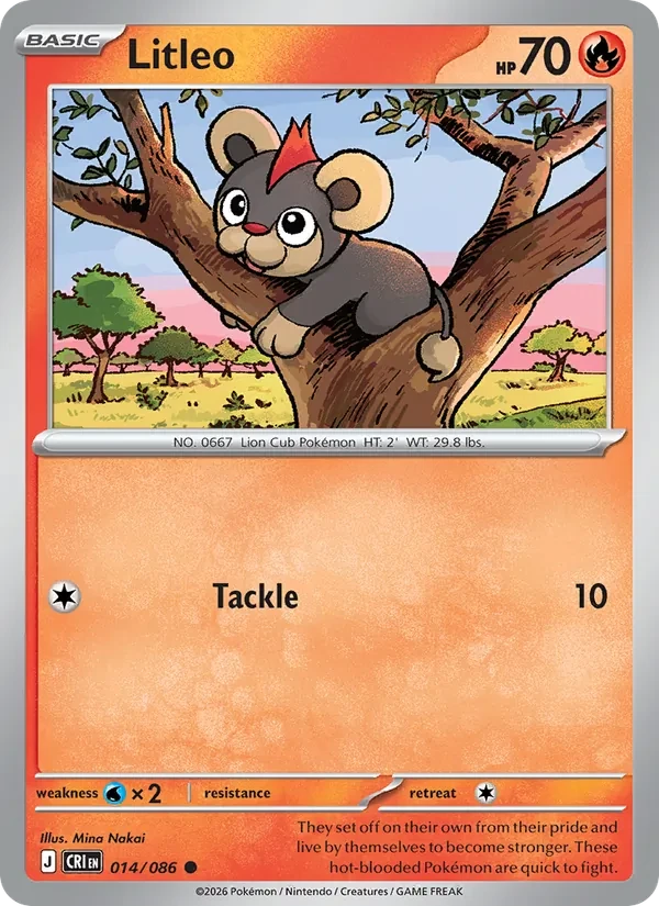 Litleo 014/86 Chaos Rising Pokémon card