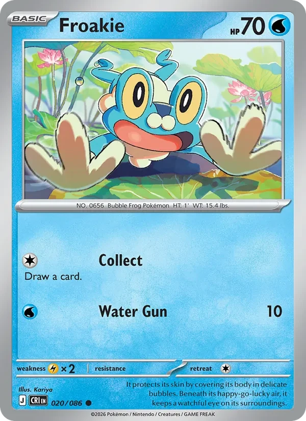 Froakie 020/86 Chaos Rising Pokémon card