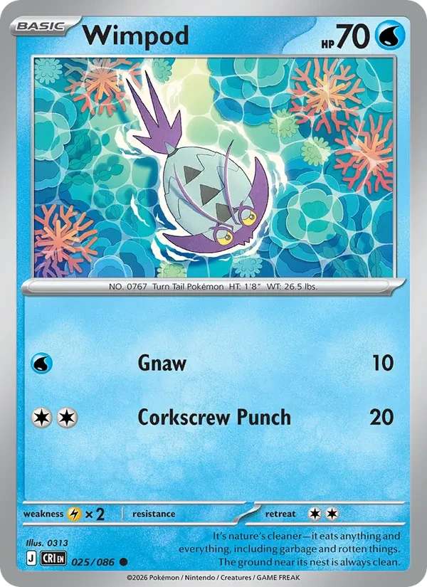 Wimpod 025/86 Chaos Rising Pokémon card