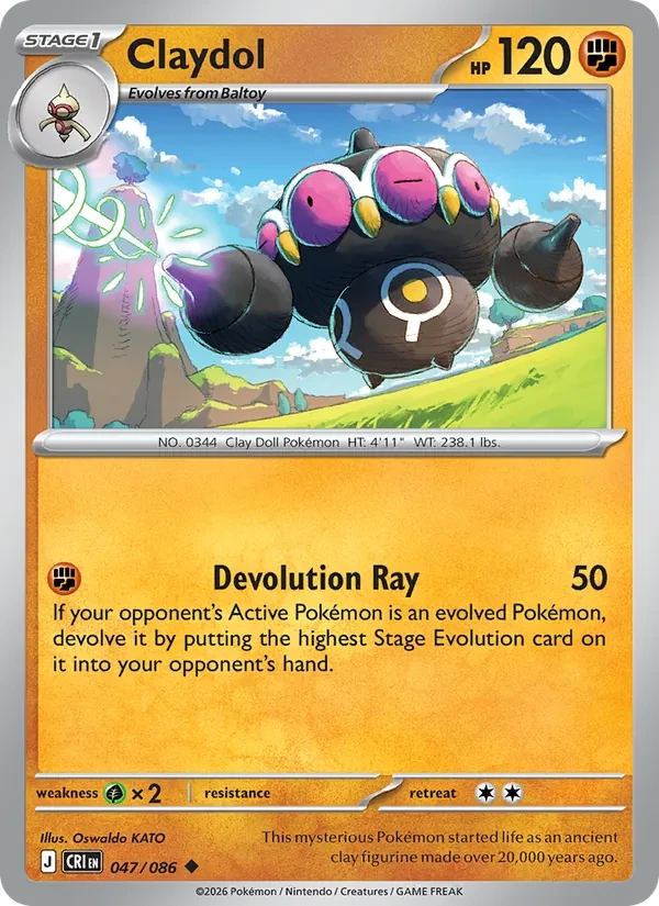 Claydol 047/86 Chaos Rising Pokémon card