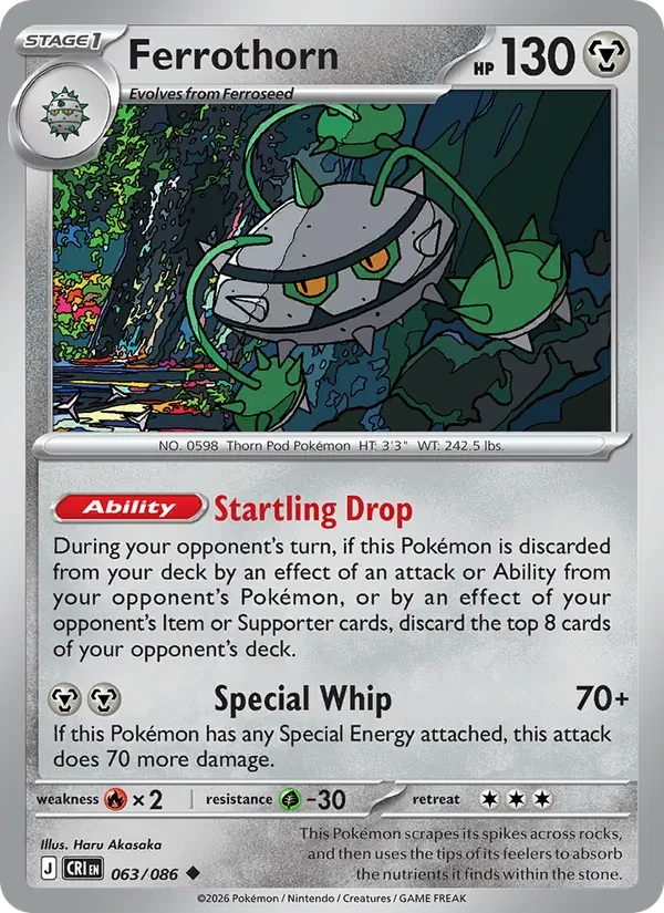 Ferrothorn 063/86 Chaos Rising Pokémon card