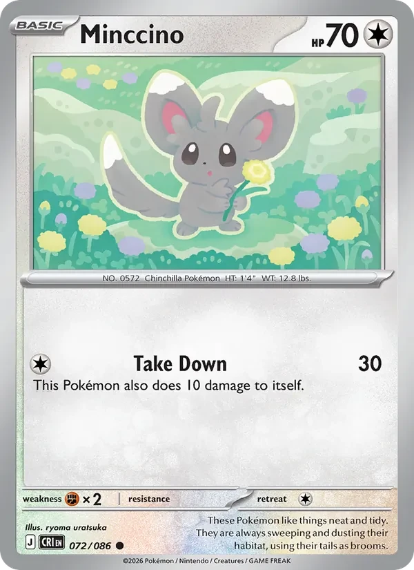 Minccino 072/86 Chaos Rising Pokémon card