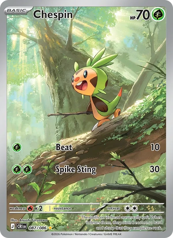 Chespin 087/86 Chaos Rising Pokémon card