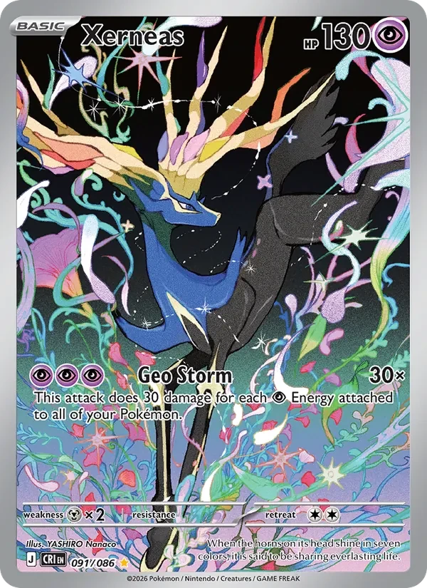 Xerneas 091/86 Chaos Rising Pokémon card