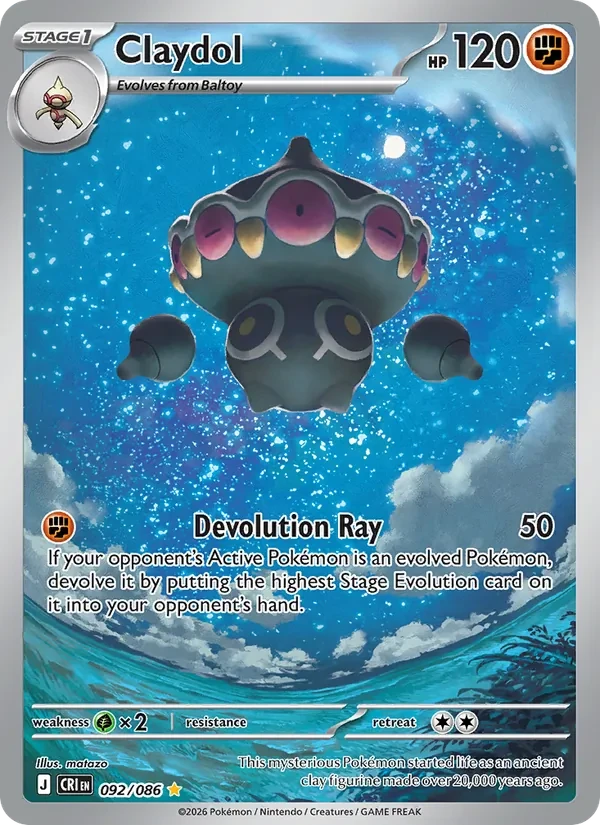 Claydol 092/86 Chaos Rising Pokémon card