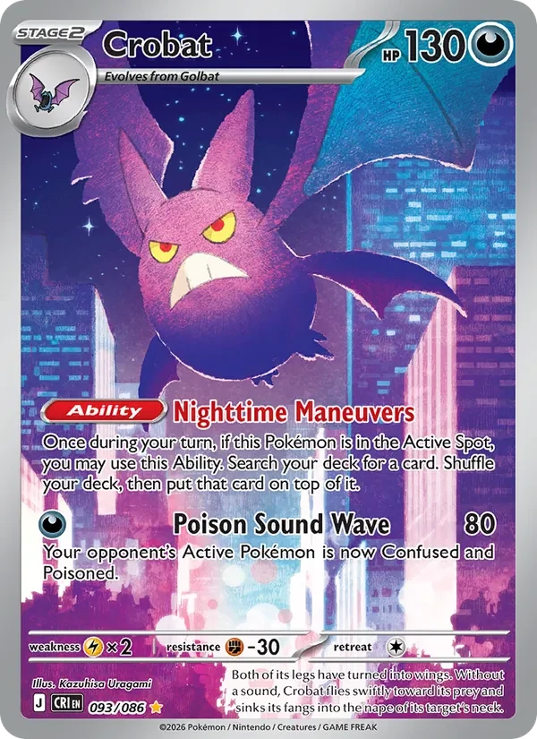 Crobat 093/86 Chaos Rising Pokémon card