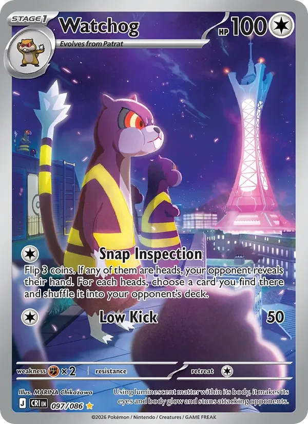 Watchog 097/86 Chaos Rising Pokémon card