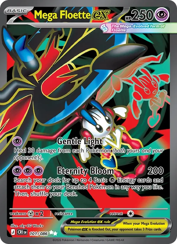 Mega Floette ex 101/86 Chaos Rising Pokémon card