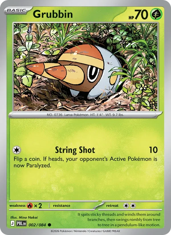 Grubbin 002/84 Pitch Black Pokémon card
