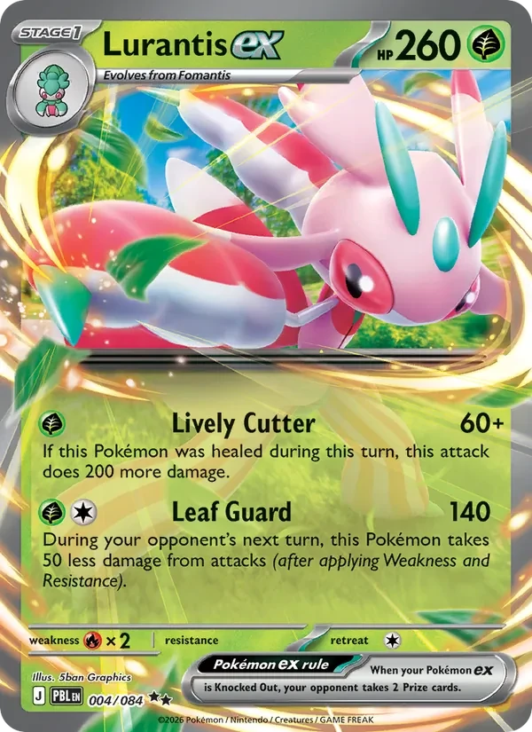 Lurantis ex 004/84 Pitch Black Pokémon card