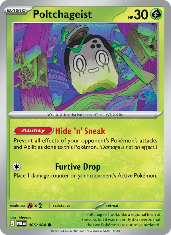 Poltchageist 005/84 Pitch Black Pokémon card