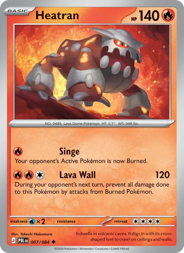 Heatran 007/84 Pitch Black Pokémon card