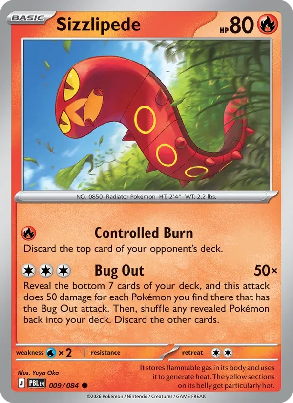 Sizzlipede 009/84 Pitch Black Pokémon card