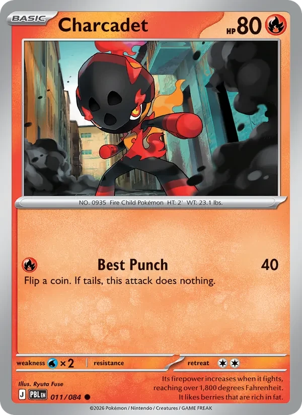 Charcadet 011/84 Pitch Black Pokémon card