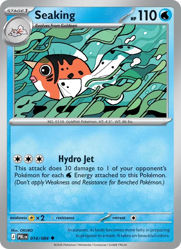 Seaking 014/84 Pitch Black Pokémon card