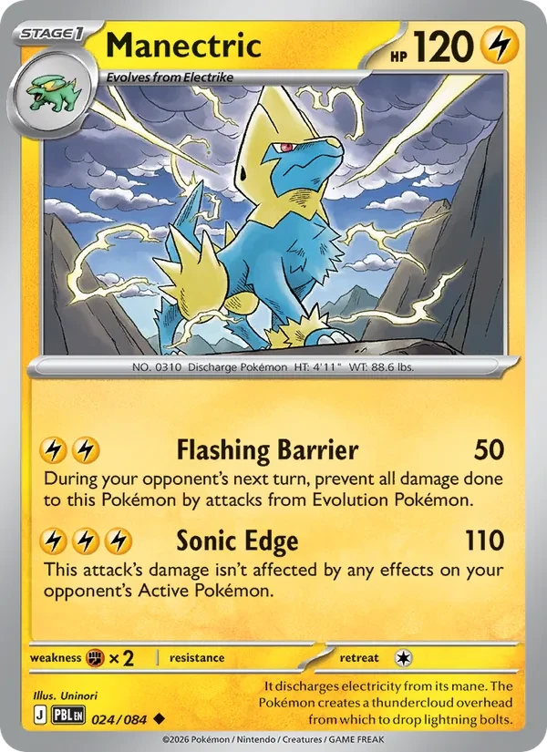 Manectric 024/84 Pitch Black Pokémon card