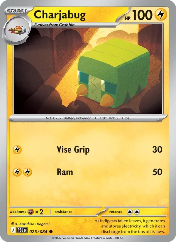 Charjabug 025/84 Pitch Black Pokémon card