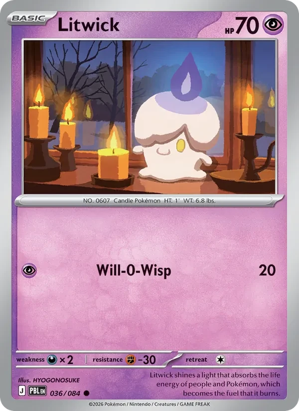 Litwick 036/84 Pitch Black Pokémon card