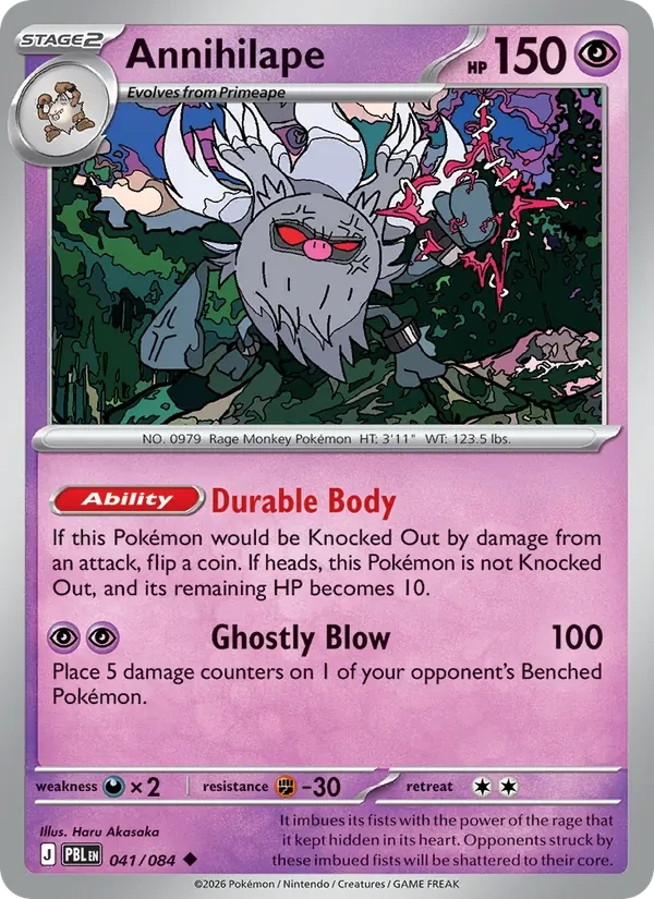 Annihilape 041/84 Pitch Black Pokémon card