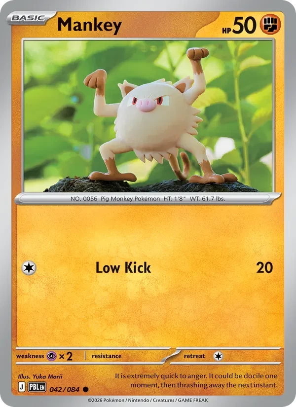 Mankey 042/84 Pitch Black Pokémon card