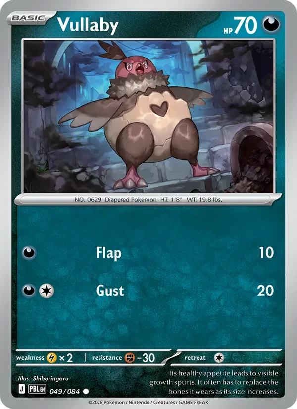 Vullaby 049/84 Pitch Black Pokémon card
