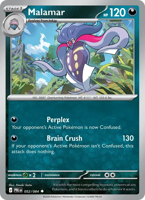 Malamar 052/84 Pitch Black Pokémon card