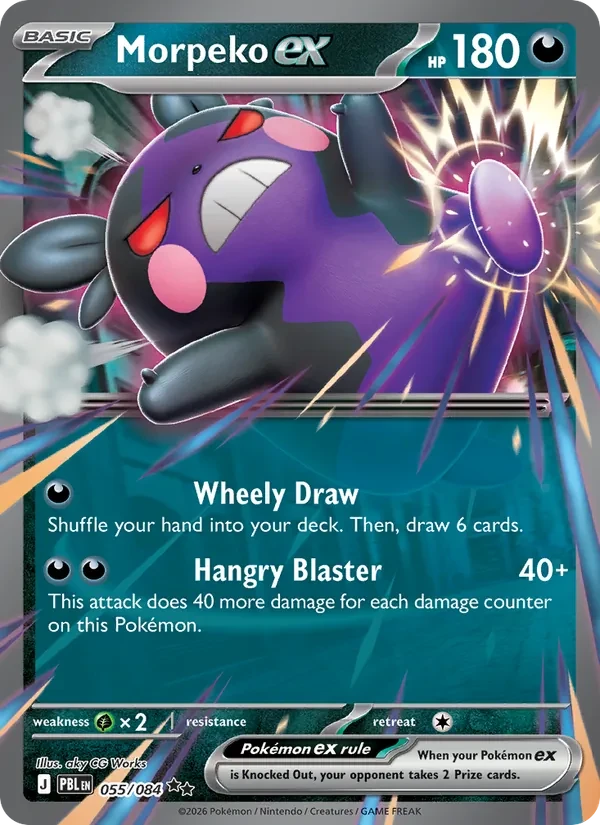 Morpeko ex 055/84 Pitch Black Pokémon card