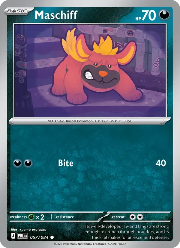 Maschiff 057/84 Pitch Black Pokémon card
