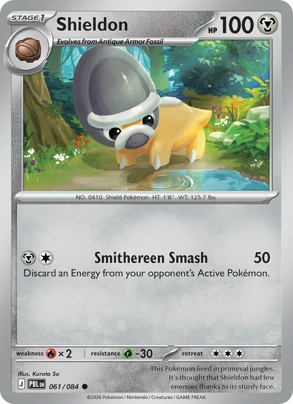 Shieldon 061/84 Pitch Black Pokémon card