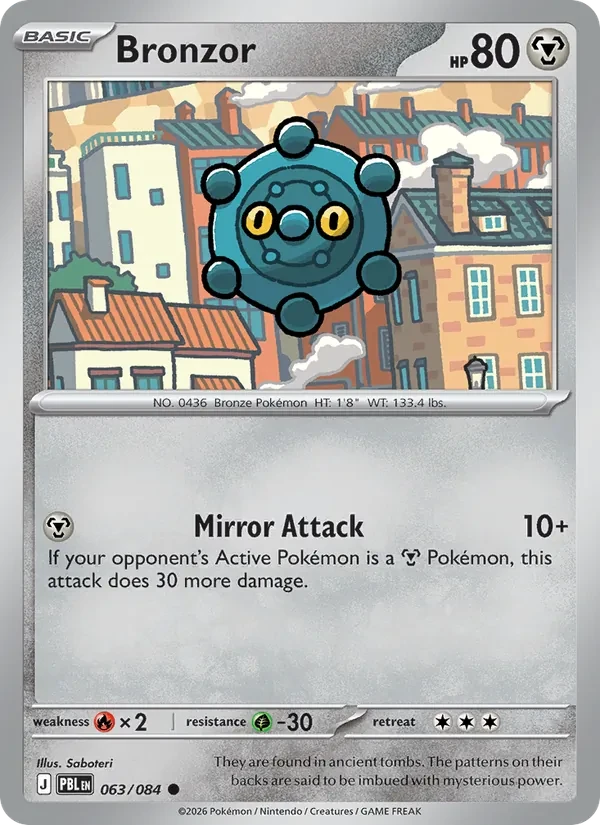 Bronzor 063/84 Pitch Black Pokémon card