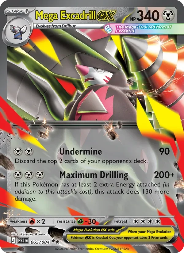 Mega Excadrill ex 065/84 Pitch Black Pokémon card