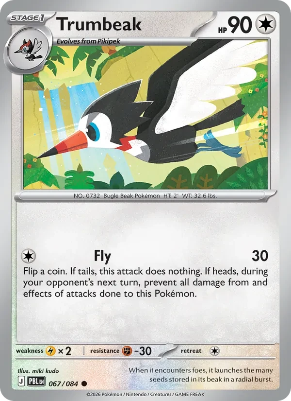 Trumbeak 067/84 Pitch Black Pokémon card