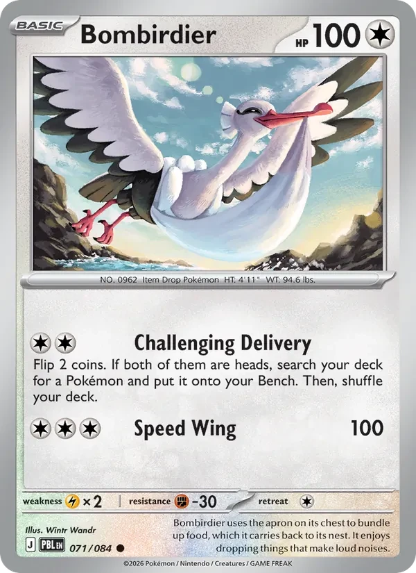 Bombirdier 071/84 Pitch Black Pokémon card