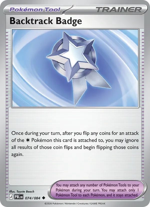Backtrack Badge 074/84 Pitch Black Pokémon card