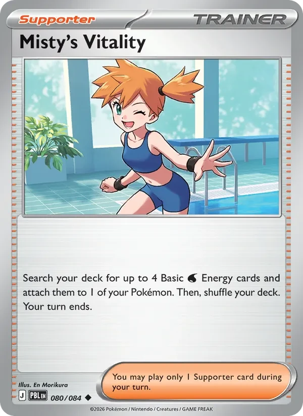Misty's Vitality 080/84 Pitch Black Pokémon card