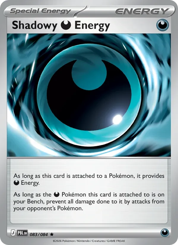 Carta Pokémon Shadowy Darkness Energy 083/84 Pitch Black