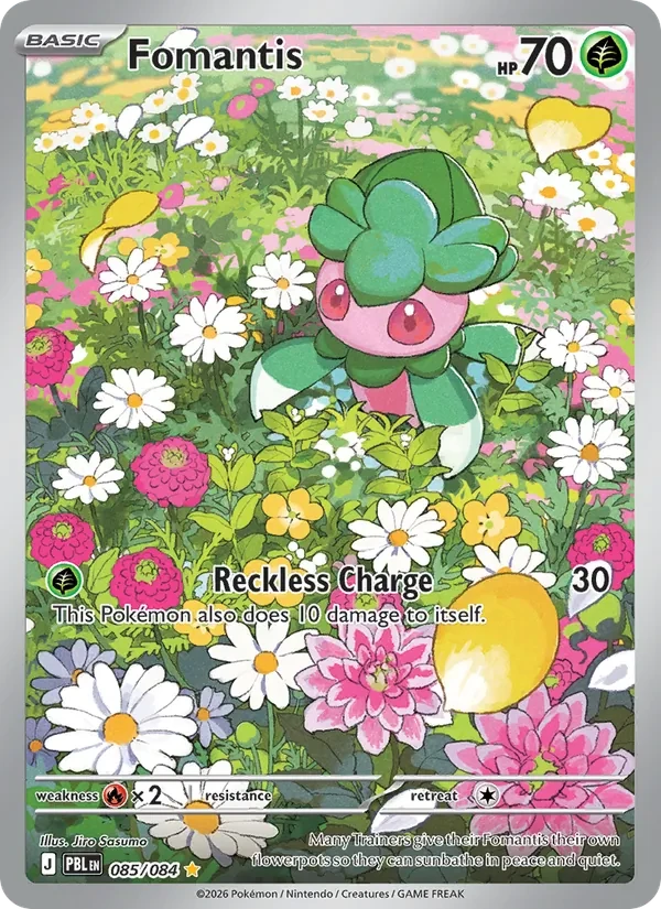 Fomantis 085/84 Pitch Black Pokémon card