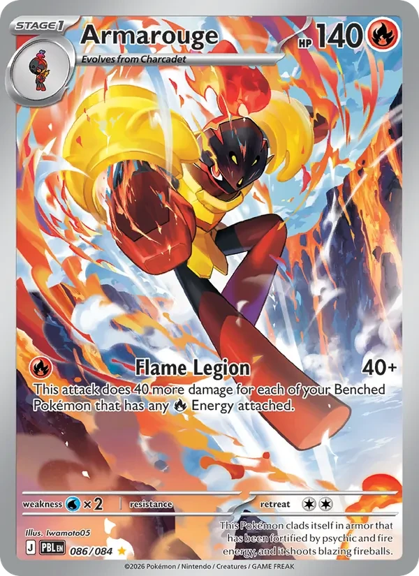 Armarouge 086/84 Pitch Black Pokémon card