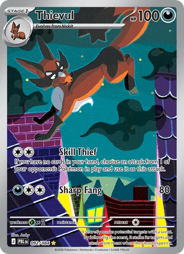 Thievul 092/84 Pitch Black Pokémon card
