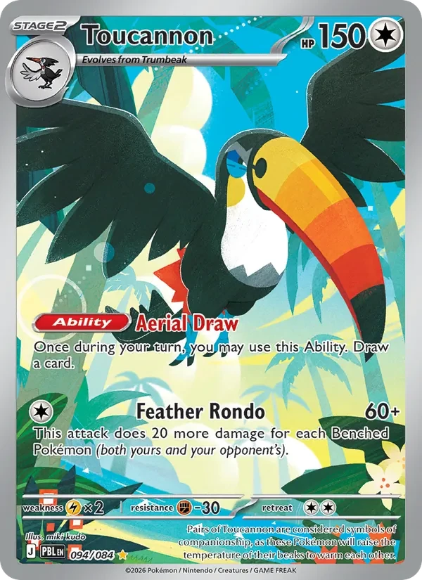 Toucannon 094/84 Pitch Black Pokémon card