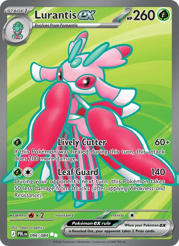 Lurantis ex 096/84 Pitch Black Pokémon card