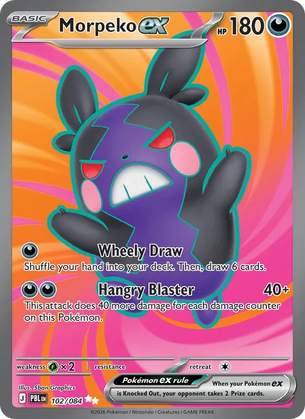 Morpeko ex 102/84 Pitch Black Pokémon card